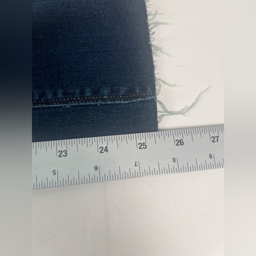 SPANX women's cropped stretch flare pull‎ on denim raw hem Size Small - Picture 11 of 12